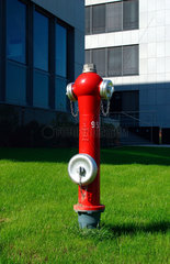 Roter Wasserhydrant