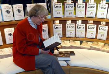 Besucherin auf der Frankfurter Buchmesse