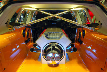 Autotuning-Musikanlage in einem VW Polo auf der ESSEN MOTOR SHOW