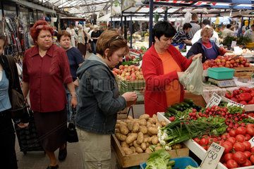 Polen  Krakau  Markt von Kleparz