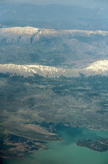 Konya  Tuerkei  Luftaufnahme vom Taurusgebirge