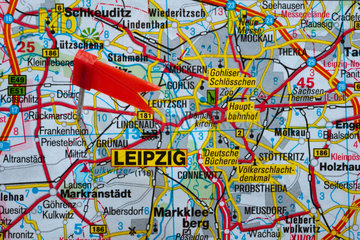 Berlin  Deutschland  das Reiseziel ist Leipzig