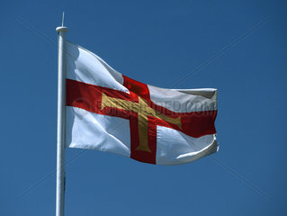 Kanalinseln  Fahne von Guernsey