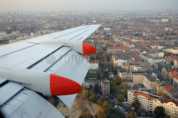Anflug auf Airport Tempelhof  Berlin
