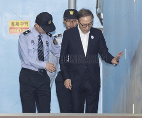 SOUTH KOREA-SEOUL-FORMER PRESIDENT-LEE MYUNG BAK-FIRST TRIAL