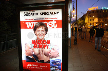 Titel des polnischen Politmagazins WPROST: Merkel  die Stiefmutter Europas