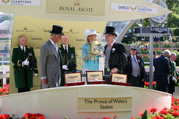 Royal Ascot  Winners presentation. The Fugue with William Buick up wins the Prince of Wales's Stakes