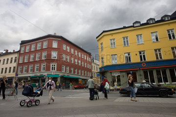 Norwegen  Strassenszene in Oslo