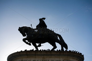 Lissabon  Portugal  Reiterstandbild von Koenig Dom Joao I.