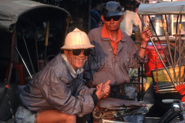 Rikschafahrer in Chiang Mai (Thailand)