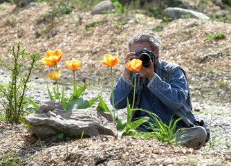 Oestergaard  Fotograf mit Blumen