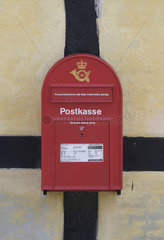 Dragoer  roter Briefkasten in Daenemark