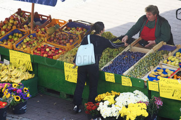 Markthandel in Kiel