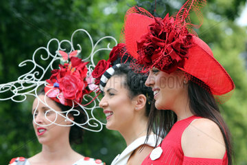Royal Ascot  Fashion  women with hats at the racecourse