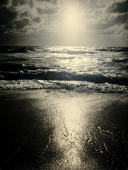 Rantum/Sylt  Sonnenuntergang am Strand