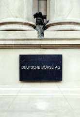 Frankfurt/Main  Schild am Eingang der Wertpapierboerse