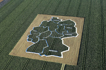 Deutschlandkarte aus Kohlkoepfen