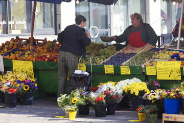Markthandel in Kiel