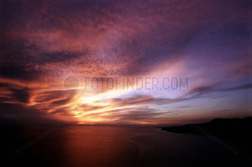 Alanya  Sonnenuntergang an der tuerkischen Riviera