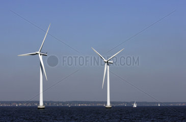 Offshore-Windpark  Windraeder und Windkraft