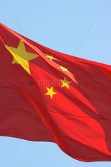 Peking  Fahne der Volksrepublik China