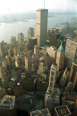 New York  USA  Manhattan aus der Luft