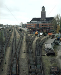 Berlin  Gleisanlage am S-Bahnhof Westhafen