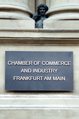 Frankfurt/Main  Schild am Eingang der IHK
