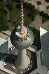 Der Berliner Fernsehturm von oben