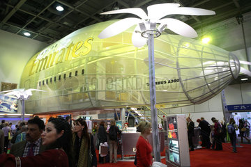ITB Berlin 2007: Pavillion in Form des Bug eines Airbus A380 der Emirates Airline