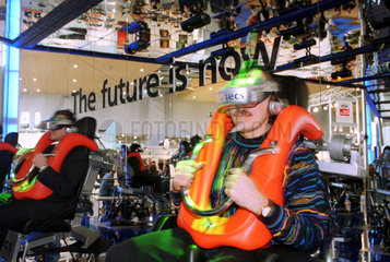 Hannover  Deutschland  Virtual Reality Simulatoren auf der Messe