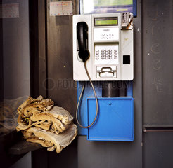 Prag  Telefonzelle in der Innenstadt