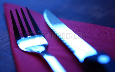 Berlin  Messer und Gabel in einem Restaurant
