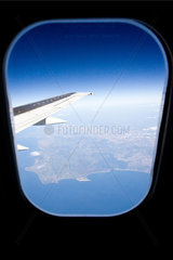 Grossbritannien  Blick aus einem Flugzeug