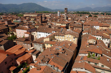 Toskana  Blick ueber Lucca