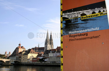 Hochwassermarke Regensburg