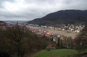 Heidelberg  Deutschland  Blick ueber die Heidelberger Altstadt