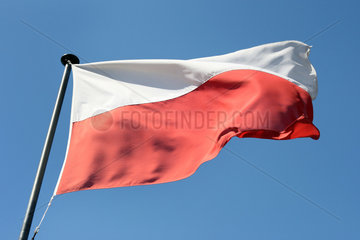 Hamburg  Deutschland  polnische Nationalfahne