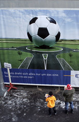 Werbeplakat fuer die Fussball - WM 2006 in Stuttgart
