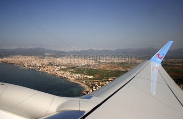 Palma Stadt  Blick aus dem Flugzeug