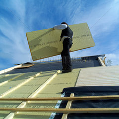 Zimmermann auf dem Dach