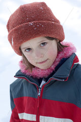 Riedlingen  ein Kind in Winterkleidung