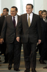Mubarak + Schroeder