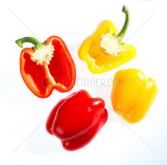 Roter und gelber Paprika