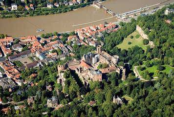 Heidelberg  Luftaufnahme der Universitaetsstadt Heidelberg