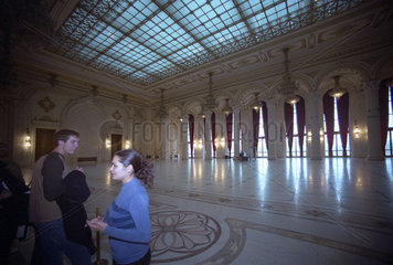 Innenaufnahme im Parlamentspalast (Palatul Parlamentului) in Bukarest