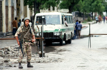 Italienische Patrouille zur Sicherung der Green Line in Mogadischu