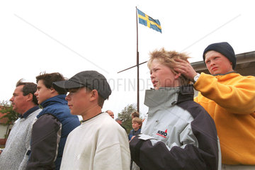 Zuschauer einer Regatta  Schweden