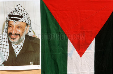 Bildnis des palaestinensischen Praesidenten Jassir Arafat