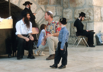 Orthodoxe Juden an der Klagemauer